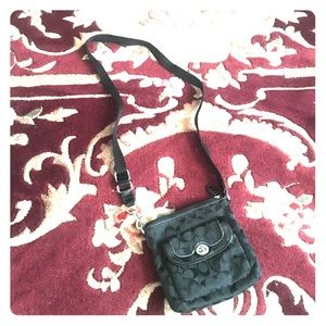 Black coach cross body bag