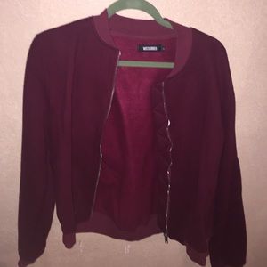 Asos missguided burgundy jacket