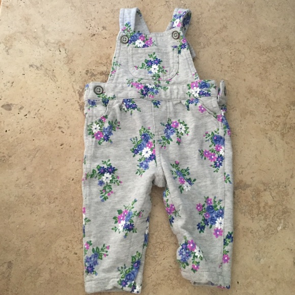 Carters floral overalls