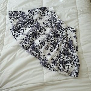 Black & White Floral Skirt