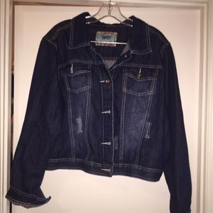 Dark Wash Cropped Jean Jacket