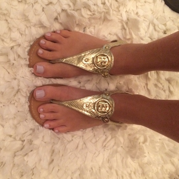 Tommy Hilfiger Gold Sandals