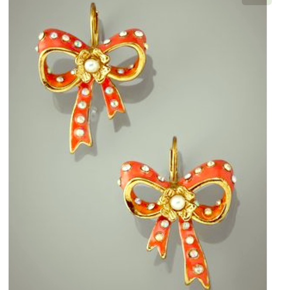 Betsey Johnson Bow Drop Earrings