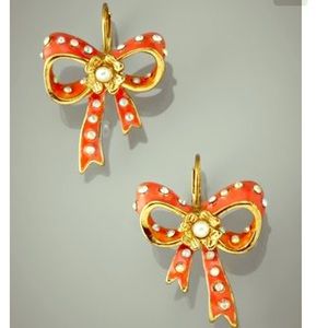 Betsey Johnson Bow Drop Earrings