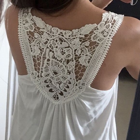 Express Tops - Express crochet lace-back top Express Tops - Express crochet lace-back top