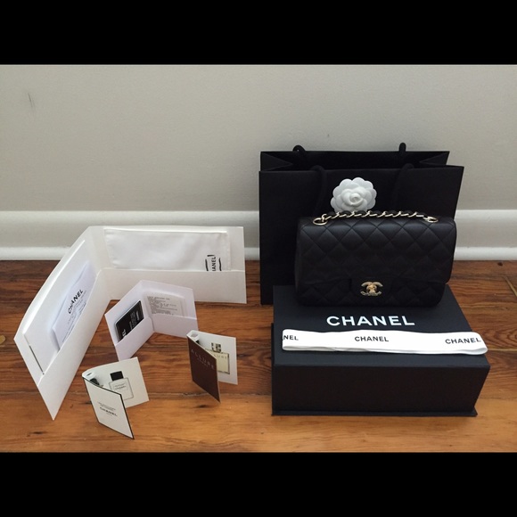 RARE NIB 2016 Black Chanel Rectangular Mini Flap