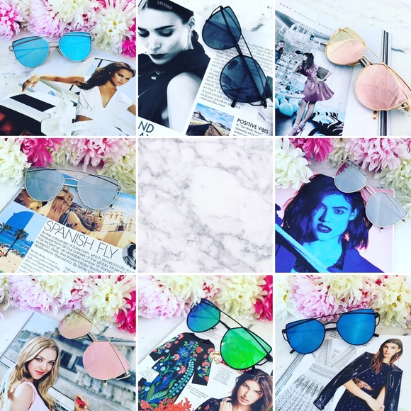 "Natalie" Sunglasses || Rose Gold Mirror Cat Eye - Picture 5 of 6