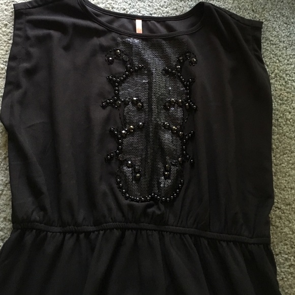 Poema Dresses & Skirts - Poema. Beautiful black dress with beading. Sz L.