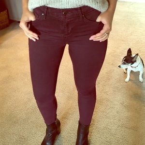Top shop Leigh jeggings - maroon