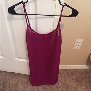 Sheer purple camisole