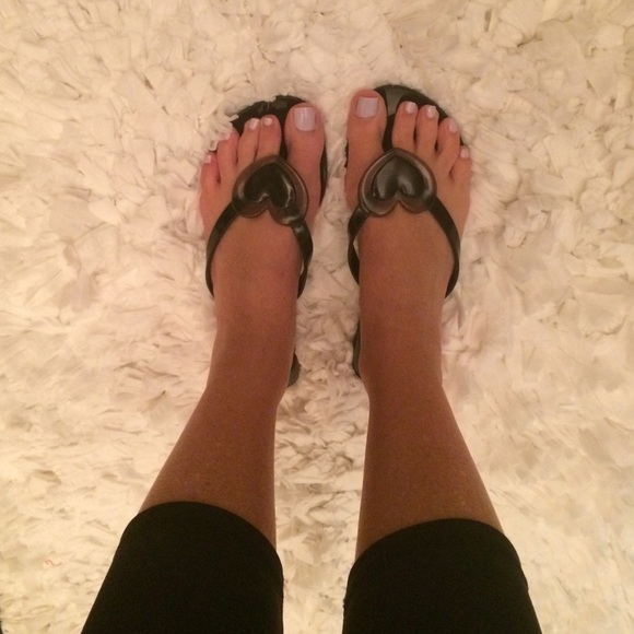 Black Jelly Heart Sandals🍎Flash Sale
