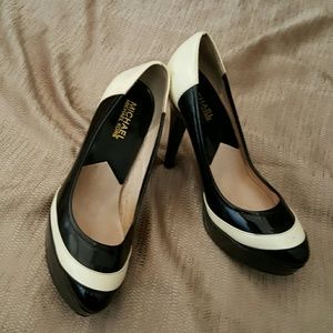MK Blk./Wht. Heels *Read Description 1st.*