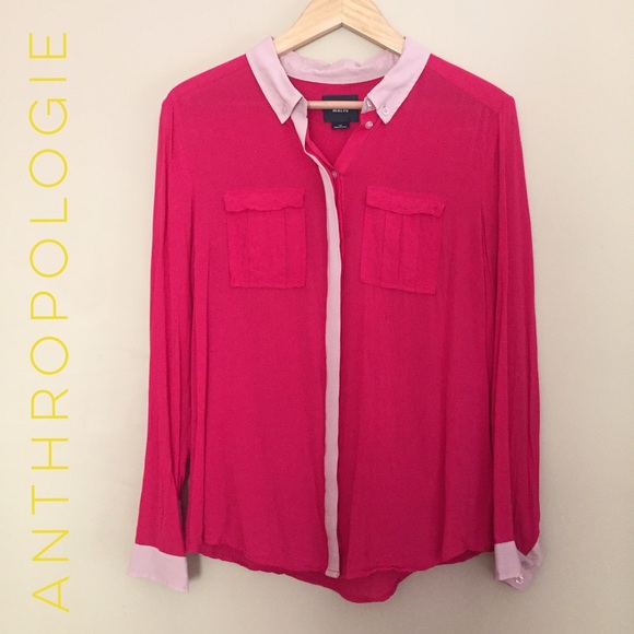 Anthropologie Pink Blouse - Picture 1 of 4