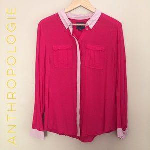 Anthropologie Pink Blouse