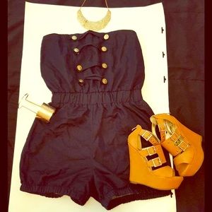 Up To 50% Off Sale! Button Accented Romper