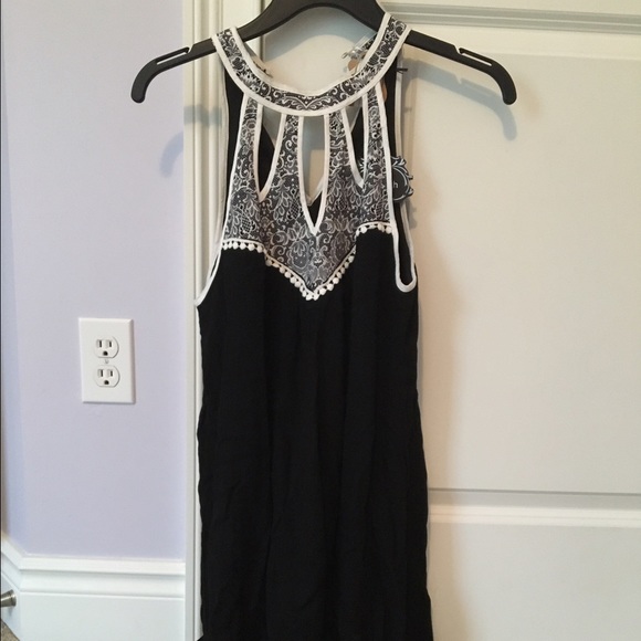 Black halter dress