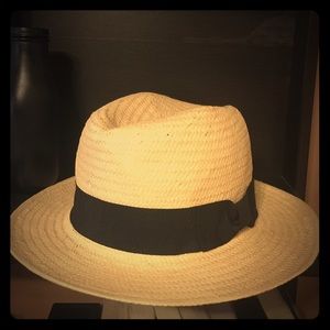Straw hat with cute black strap