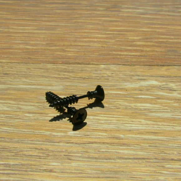 Black Screw Urban Style Earrings