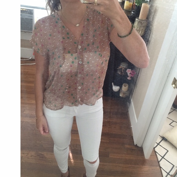 Sheer tan top