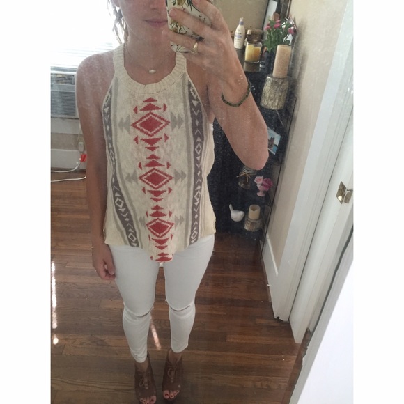 Knit Aztec tank