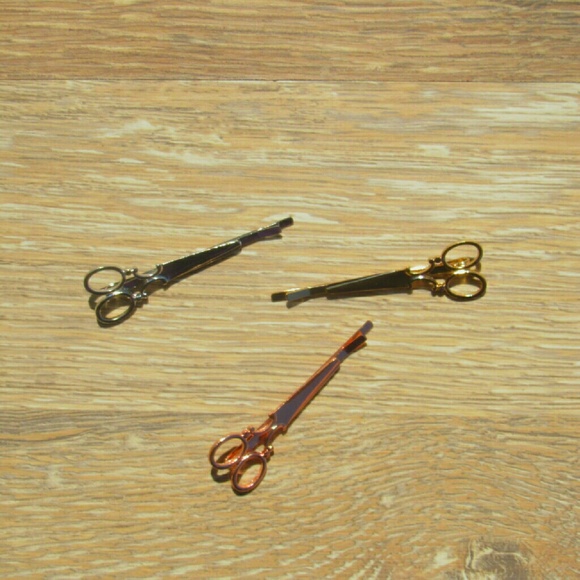 Scissor Hair Pins, Silver