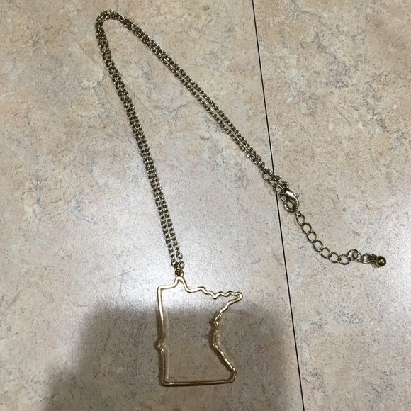 Minnesota Pendant Gold Necklace
