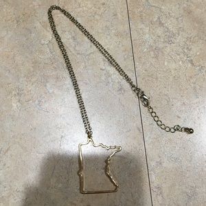 Minnesota Pendant Gold Necklace