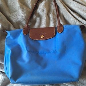 Light blue Long Champ bag