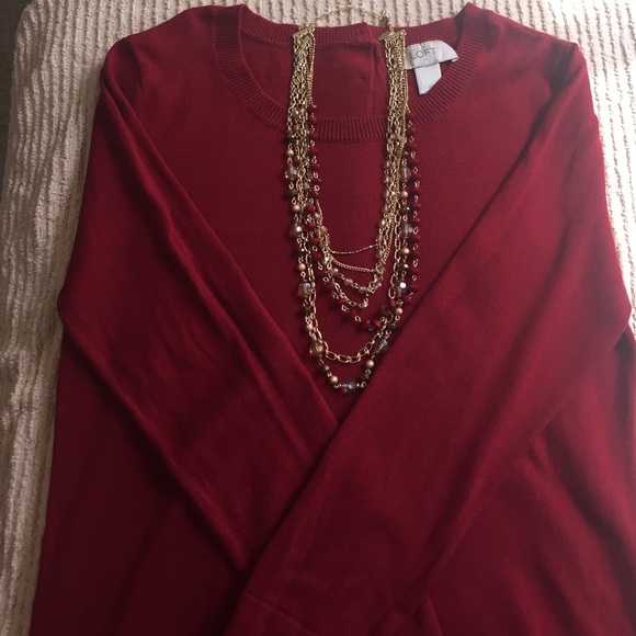 NWOT - red Loft sweater