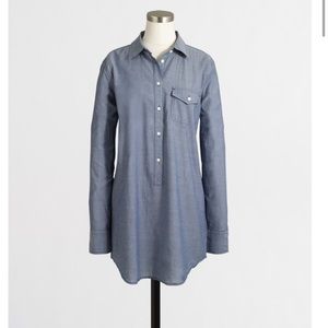J. Crew | Chambray Pocket Tunic | Blue | M