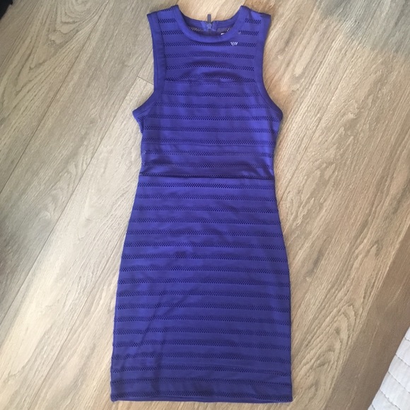 Blue mesh dress