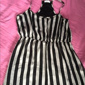 Black and white stripped dress
