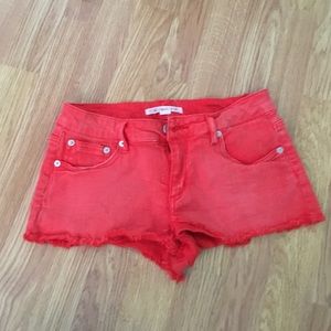 Denim Red Forever 21 Shorts