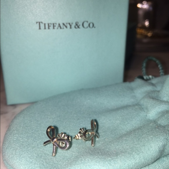 Tiffany&Co Sterling Silver Bow Earrings