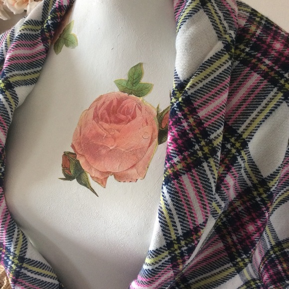 🌿 BEAUTIFUL SOFT 🌿 Plaid Blanket Scarf - Picture 4 of 5