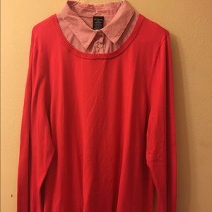 Plus size 3x 22-24w hot pink sweater with insert