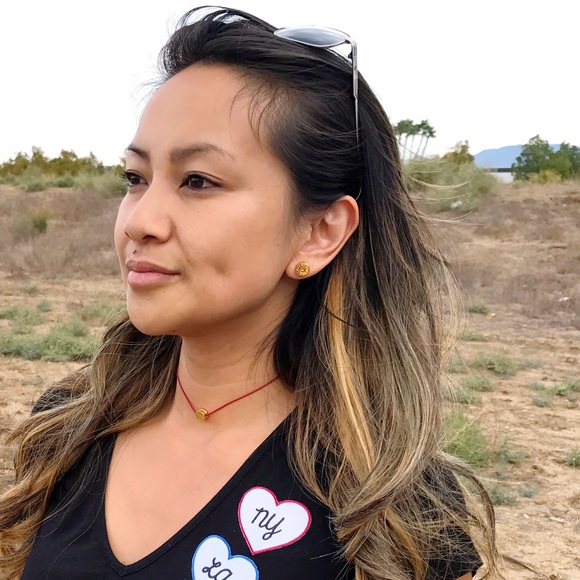 SOLD OUT | Gold Bullet Top Earrings - Picture 4 of 4