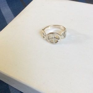 Three Peace Sign Ring