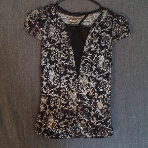 Black n Gold lace top