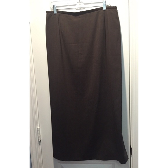 Talbots Brown Long Pencil Skirt, Misses' 16