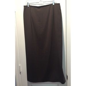 Talbots Brown Long Pencil Skirt, Misses' 16