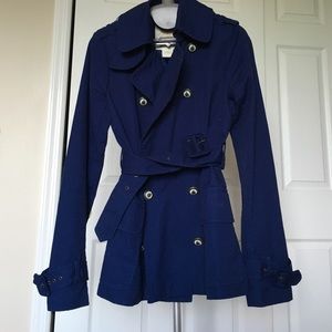 Bb Dakota Navy blue canvas trenchcoat