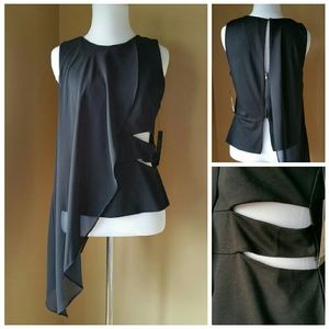 AKIRA La Femme Black Top - S, NWT