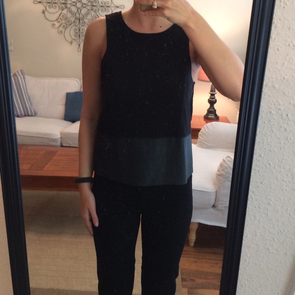 Banana Republic Black Leather Top