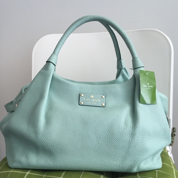 Kate Spade Dusty Mint leather satchel
