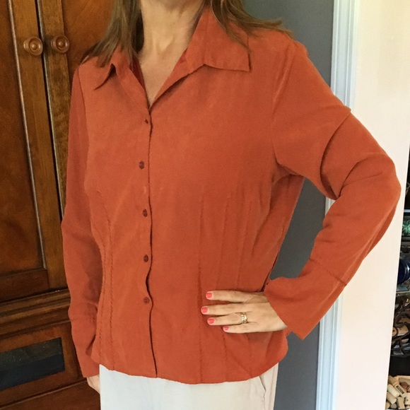 Perfect for all this faux suede blouse