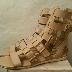 BCBGeneration Beige Gladiator Sandal - 8.5