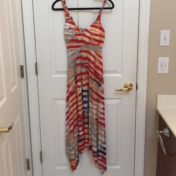 Red white and blue maxi dress
