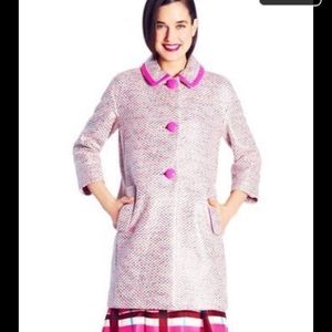 Kate Spade New York Pink Tweed Raincoat (4)