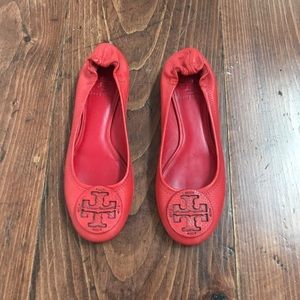 Tory Burch tumbled leather flats